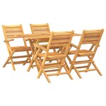 vidaXL Ensemble à manger de jardin 5 Pièces Bois de teck massif