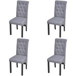 vidaXL Chaises à manger lot de 4 gris clair tissu