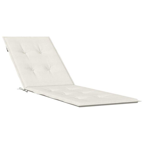 vidaXL Coussin de chaise longue crème mélangé (75+105) x 50 x 4 cm