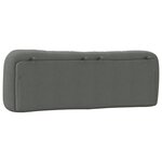 vidaXL Coussin de tête de lit Hvar gris foncé 160 cm tissu