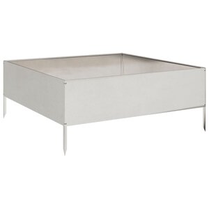 vidaXL Lit surélevé de jardin 100x100x25 cm acier inoxydable