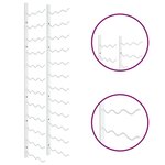 vidaXL Casier à vin mural pour 36 bouteilles Blanc Fer