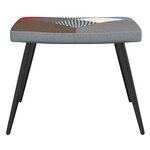 vidaXL Chaise de relaxation avec tabouret Patchwork Tissu