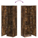 vidaXL Buffet chêne fumé Chêne fumé Bois Grand Buffet chêne fumé
