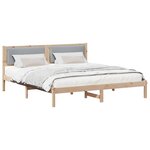 vidaXL Cadre de lit Gris clair 180 x 200 cm Pin massif