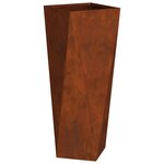 vidaXL Jardinière 2 Pièces Rouillé 30 x 30 x 75 cm