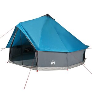 vidaXL Tente familiale tipi 10 personnes bleu imperméable