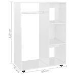 vidaXL Garde-robe Blanc brillant 80x40x110 cm Bois d’ingénierie
