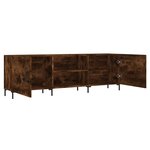 vidaXL Meuble TV chêne fumé 150x30x50 cm bois d'ingénierie