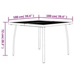 vidaXL Ensemble à manger de jardin 3 Pièces anthracite acier