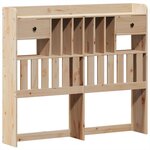 vidaXL Lit bibliothèque sans matelas 135x190 cm bois de pin massif
