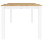 vidaXL Table à manger Panama blanc 180x90x75 cm bois massif de pin