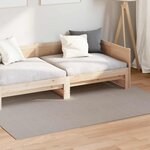 vidaXL Tapis de surface Rectangulaire LUGO Taupe 140 x 200 cm
