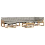 vidaXL Ensemble de canapés d'extérieur 8 pc Blanc et gris clair