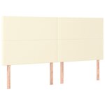 vidaXL Sommier à lattes de lit avec matelas et LED Crème 180x200 cm