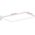 vidaXL Dessus de table rectangulaire bois massif de manguier brut