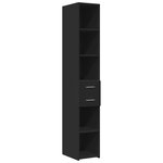 vidaXL Buffet haut noir 30x42 5x185 cm bois d'ingénierie