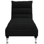 vidaXL Chaise longue de massage avec coussins noir tissu