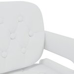 vidaXL Chaises pivotantes à manger lot de 6 blanc similicuir
