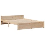vidaXL Lit bibliothèque sans matelas 150x200 cm bois massif de pin