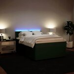 vidaXL Sommier à lattes de lit et matelas Vert foncé 140x190cm Velours