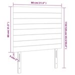 vidaXL Tête de lit à LED Noir 80x5x118/128 cm Tissu