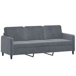 vidaXL Ensemble de canapés 2 Pièces gris foncé velours