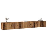 vidaXL Ensemble de meuble TV mural 3 Pièces vieux bois bois d'ingénierie