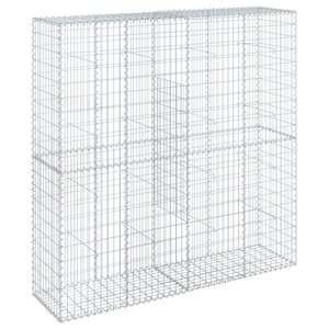 vidaXL Panier gabion avec couvercle 200x50x200 cm fer galvanisé