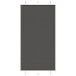 vidaXL Store plissé noir 105x200 cm largeur du tissu 104 4cm polyester