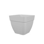 Pot à fleurs et plantes carré plastique 37 x 37 cm - Blanc