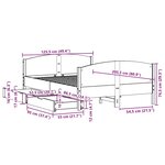 vidaXL Cadre de lit sans matelas blanc 120x200 cm bois de pin massif