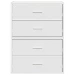 vidaXL Armoires avec 2 tiroirs 2Pièces blanc 60x31x40cm bois d'ingénierie