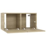 vidaXL Meubles TV suspendus 2 Pièces Chêne sonoma 60x30x30 cm