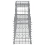 vidaXL Paniers à gabions arqués 13 Pièces 300x30x40/60 cm fer galvanisé