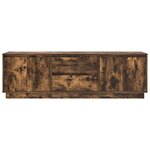 vidaXL Meuble TV avec lumières LED chêne fumé 160 5x41x50 cm