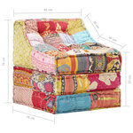 vidaXL Pouf modulaire Patchwork Tissu