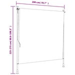 vidaXL Store roulant d'extérieur bleu et blanc 200x270 cm tissu acier