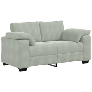 vidaXL Canapé causeuse gris clair 120 cm velours
