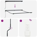 vidaXL Auvent rétractable électrique Jaune et Orange 300x250 cm tissu