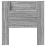 vidaXL Armoire tête de lit avec LED sonoma gris 100x16 5x103 5 cm
