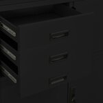 vidaXL Armoire de bureau Noir 90x40x180 cm Acier