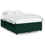 vidaXL Cadre de lit sans matelas vert foncé 140x200 cm velours