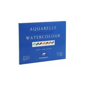 Fontaine bloc collé 4 côtés 25F 18x24cm 300g grain demi-satiné - CLAIREFONTAINE