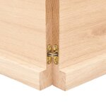 vidaXL Étagère murale 140x50x(2-4) cm bois de chêne massif non traité