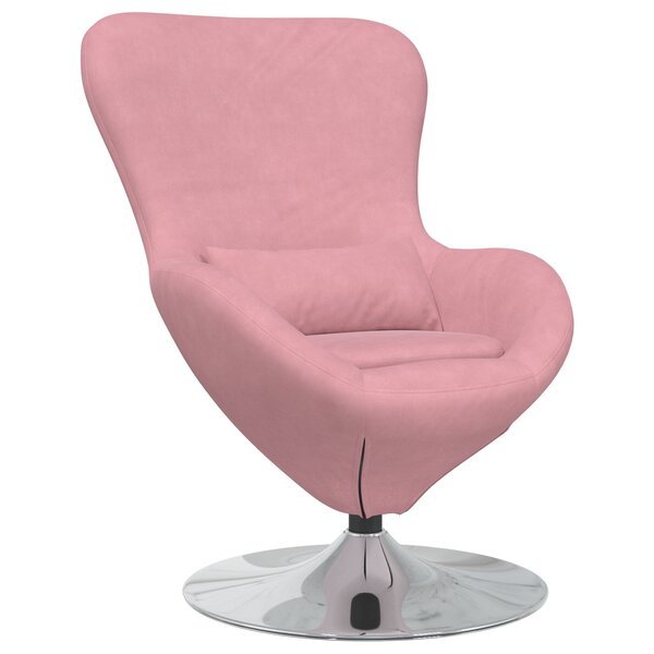 Fauteuil Œuf en Velours Rose