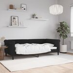 vidaXL Lit de repos noir 90x190 cm velours