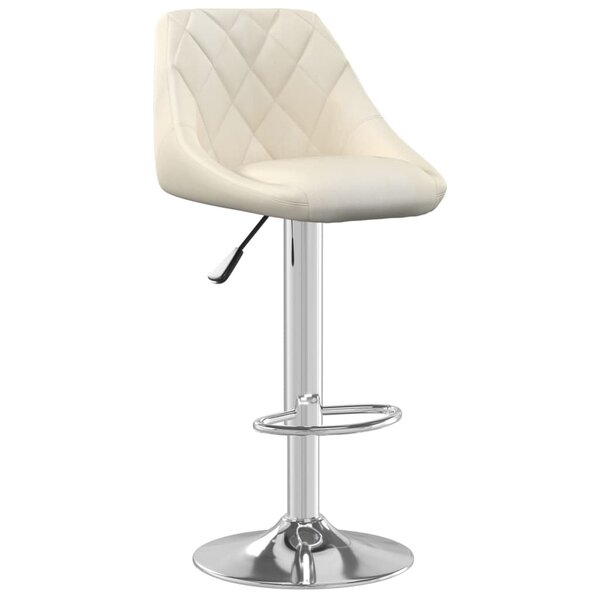 vidaXL Tabouret de bar Crème Velours