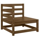 vidaXL Salon de jardin 3 Pièces marron miel bois de pin massif
