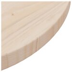 vidaXL Dessus de table Ø40x2 5 cm Bois de pin massif